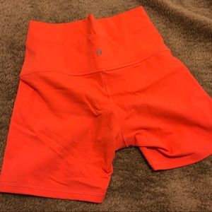 Orange Lululemon Biker Shorts (wm’s 6)